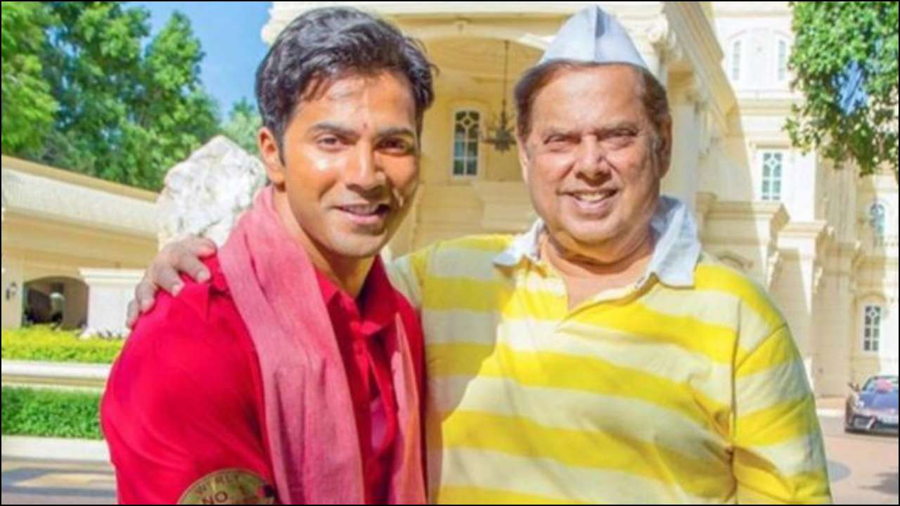 Varun Dhawan, David Dhawan on 'Coolie No 1' sets