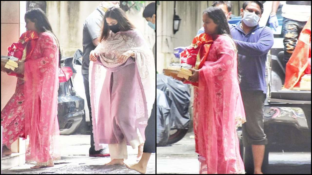 Arpita Khan Sharma îl duce pe idol pe Ganesha acasă