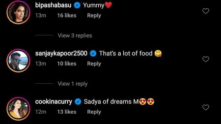Bollywood celebs can't stop drooling over the food