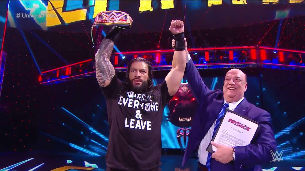 WWE Payback 2020 Roman Reigns wins Universal Championship title after