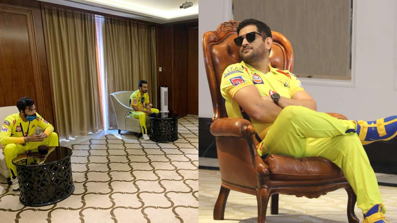 In pics: ms dhoni & co. Take part in csk's unique shoot for ipl 2020