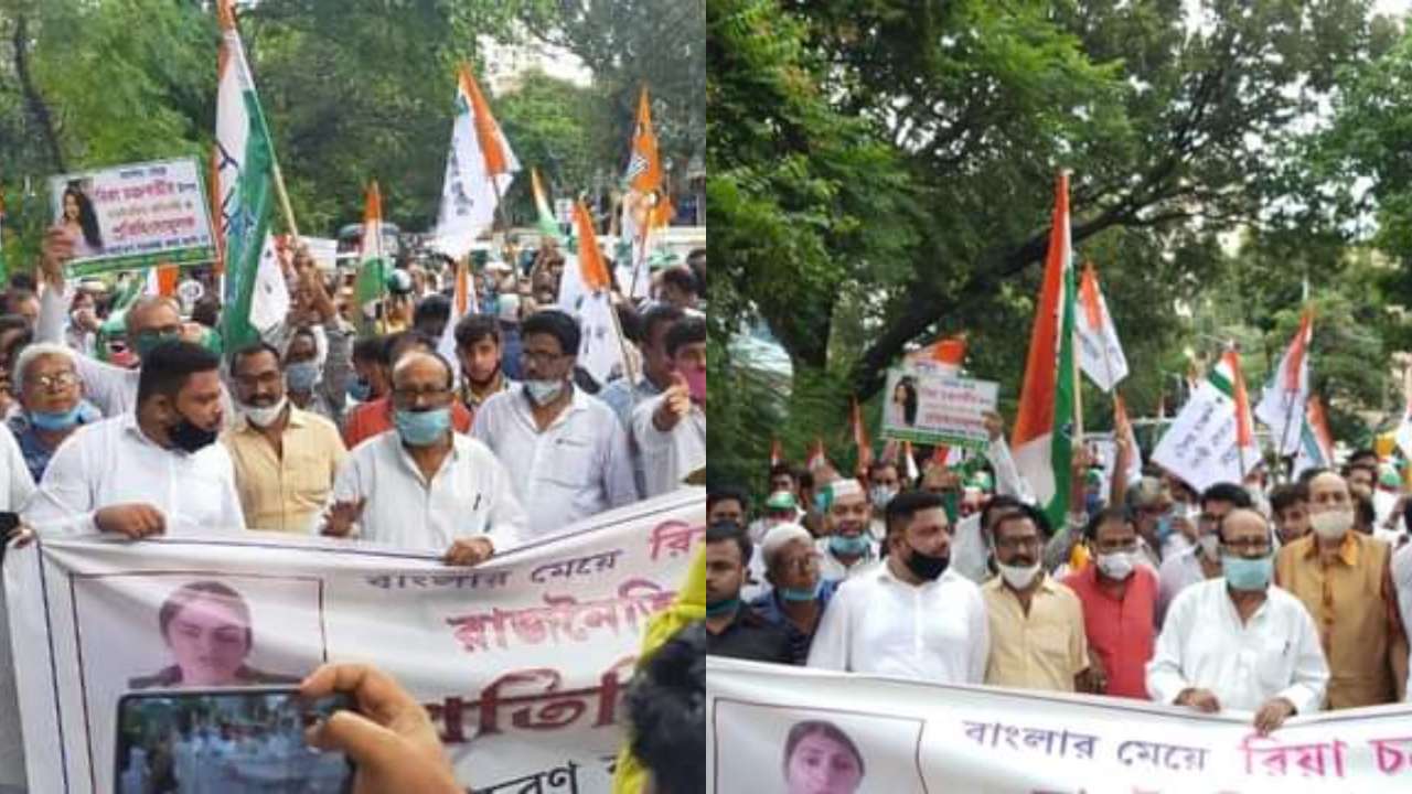 Rally in Kolkata for Rhea Chakraborty