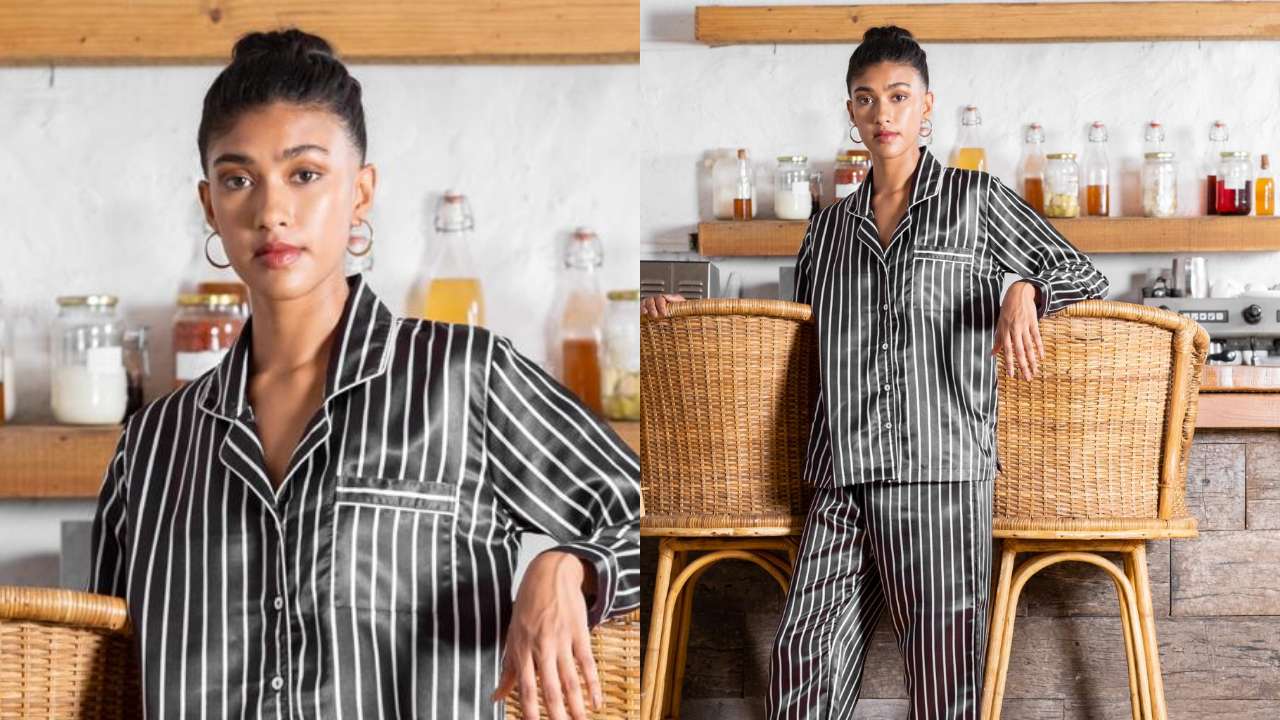 Striped pyjama or comfotable co-ord set