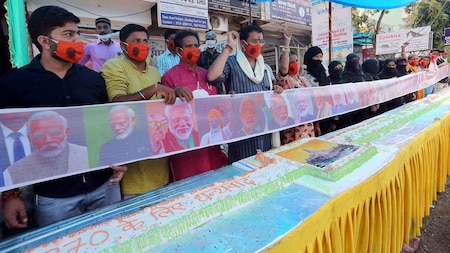 Special 70 feet long cake for PM
