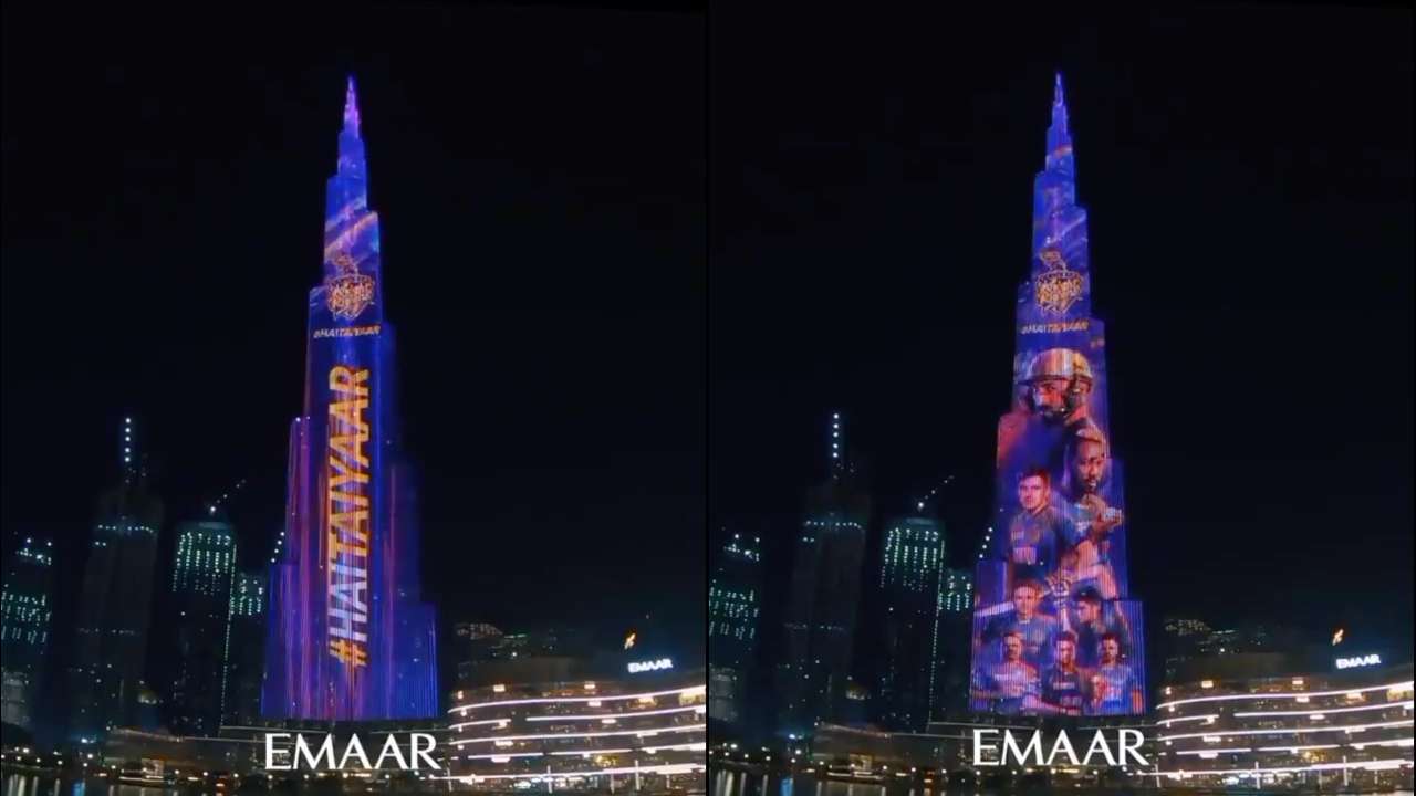 Kkr Burj Khalifa Video Watch Burj Khalifa Pays Special Tribute To Kolkata Knight Riders In Ipl Cricket News