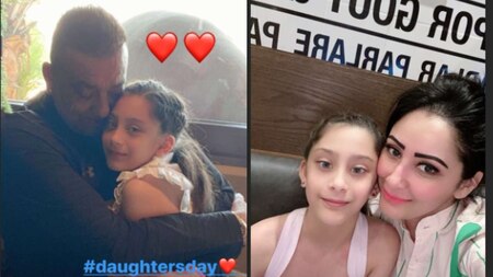 Sanjay Dutt with baby girl Iqra