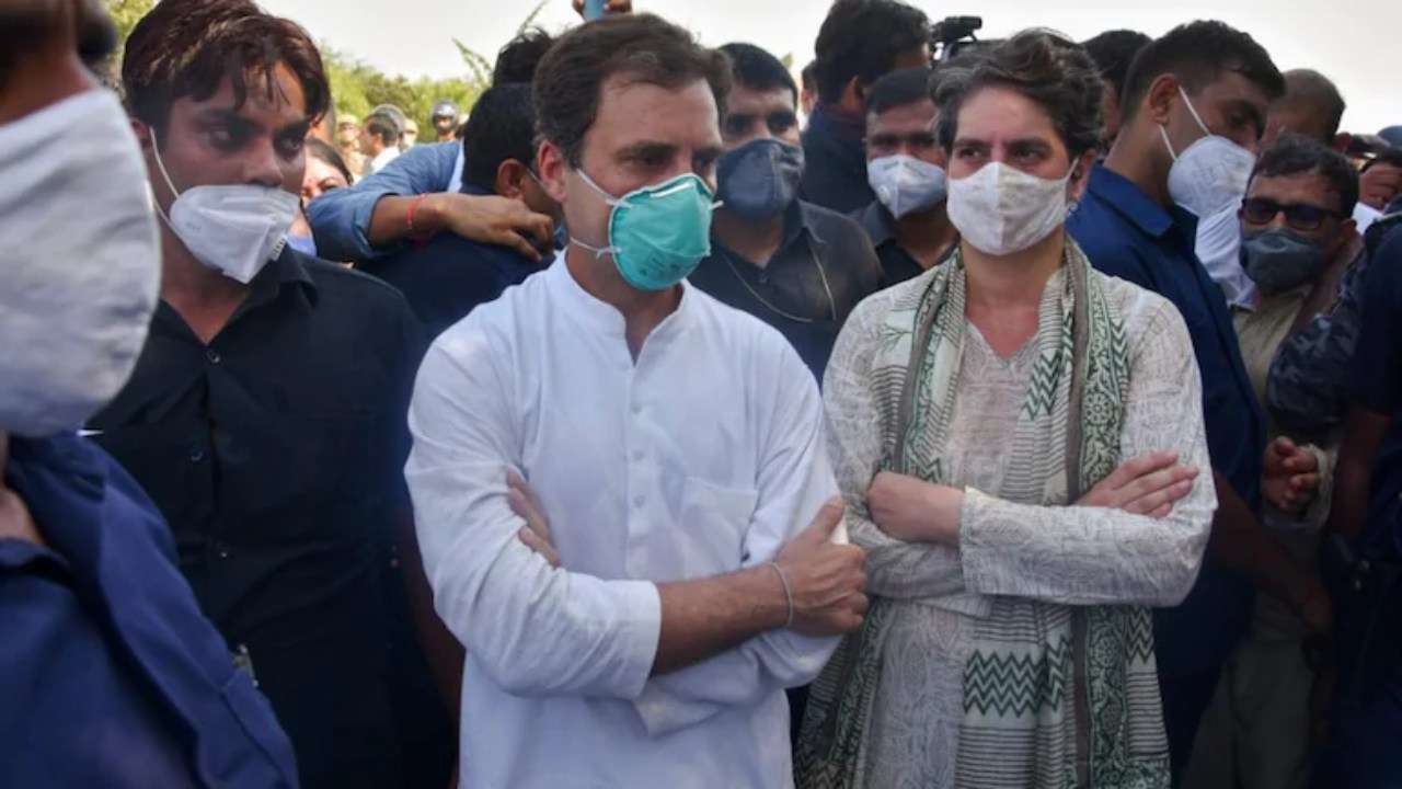 Rahul, Priyanka reach Hathras, meet victim's family