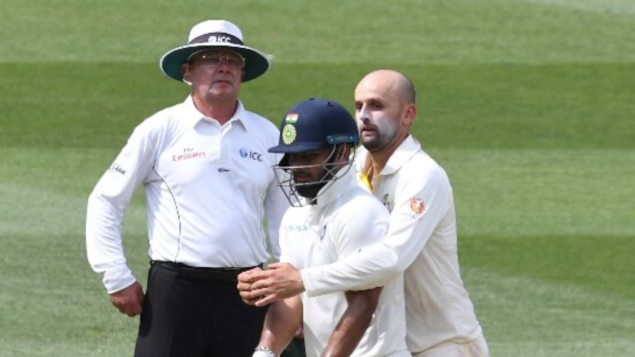 Rishabh Pant and Nathan Lyon