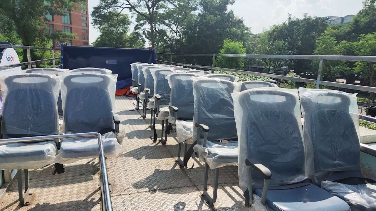 Replica of London's double-decker buses