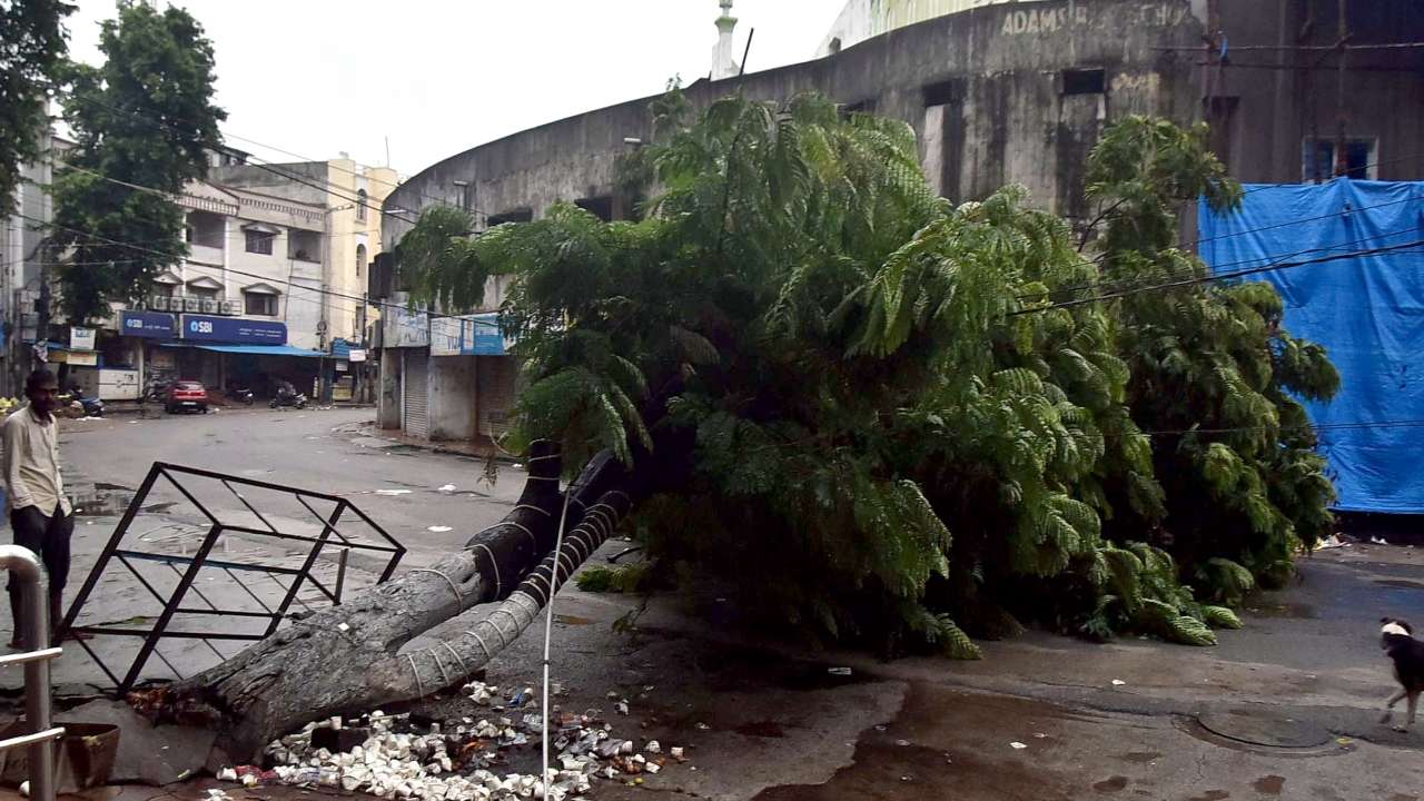 Visuals from outside a mosque in Hyderabad