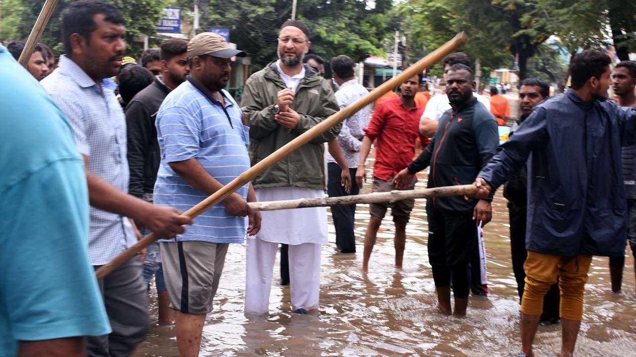 AIMIM President Asaduddin Owaisi monitiring the situation