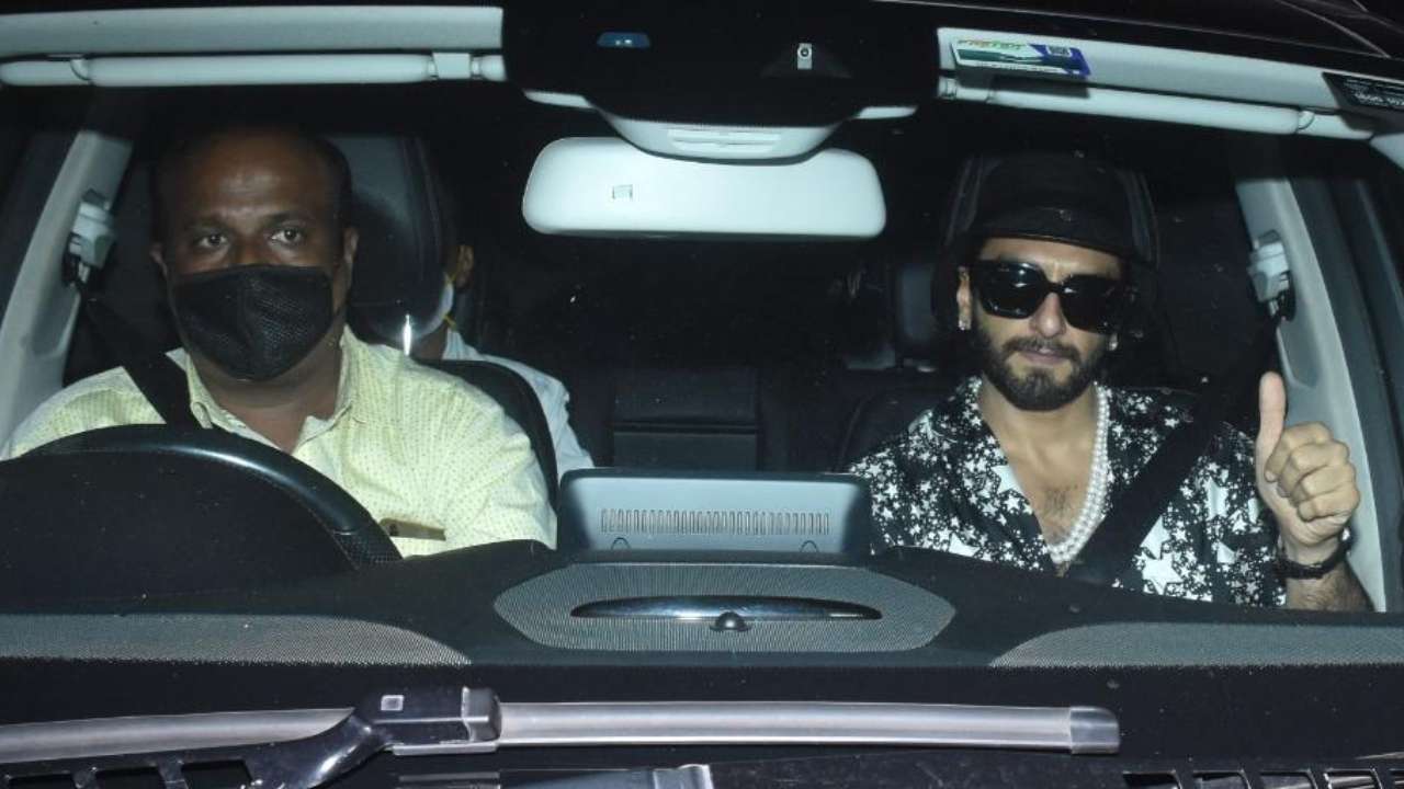 Ranveer Singh snapped outside Rohit Shetty's office