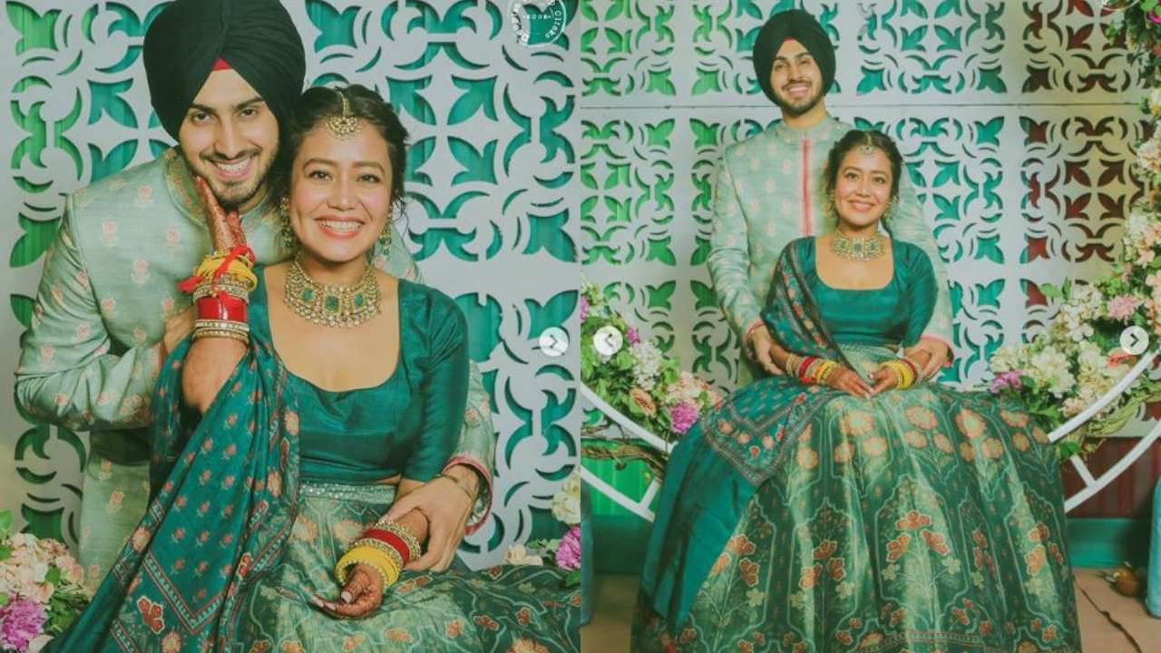 Newlywed Neha Kakkar Celebrates Her First Karwa Chauth With Hubby Rohanpreet  Singh; Singh Gushes 'Mera Chand