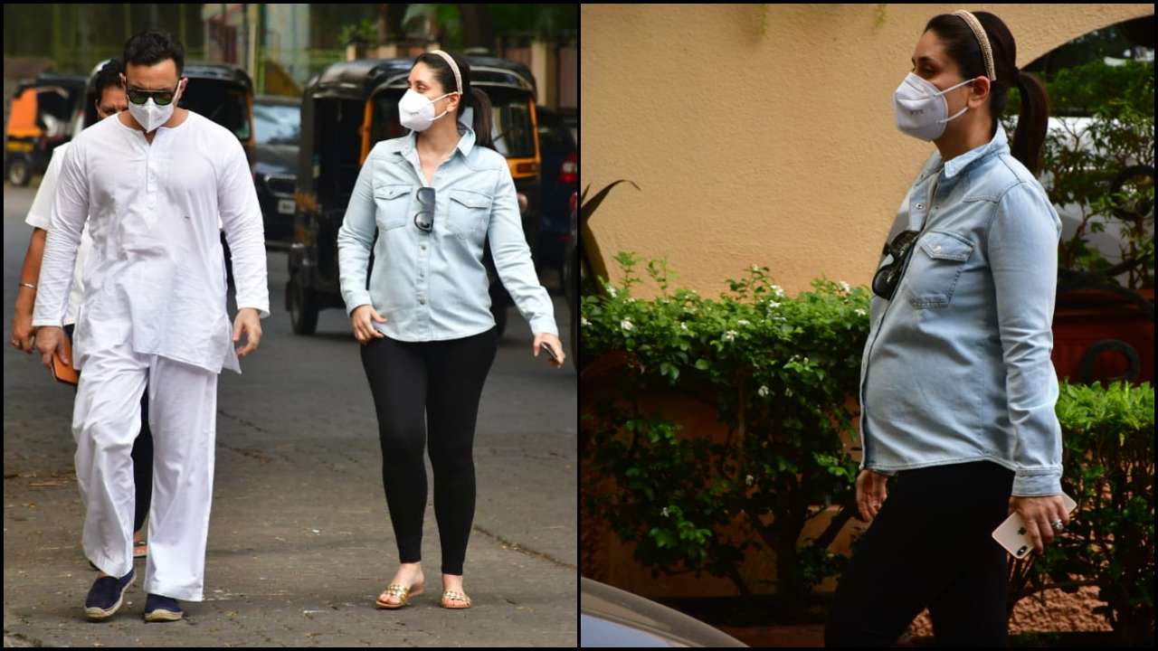 Photos: Kareena Kapoor Khan's baby bump gets paparazzi's attention; strolls  with Saif Ali Khan