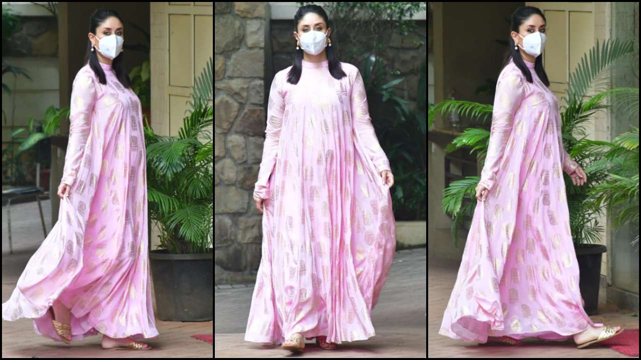 Photos: Pregnant Kareena Kapoor Khan exudes royalty in pink Anarkali suit