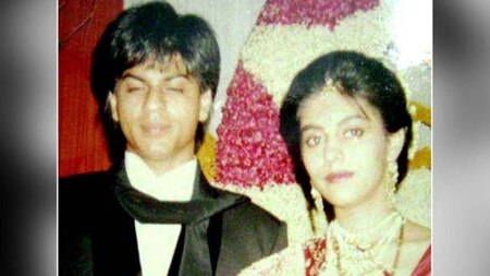 Shah Rukh and Gauri Khan at a wedding