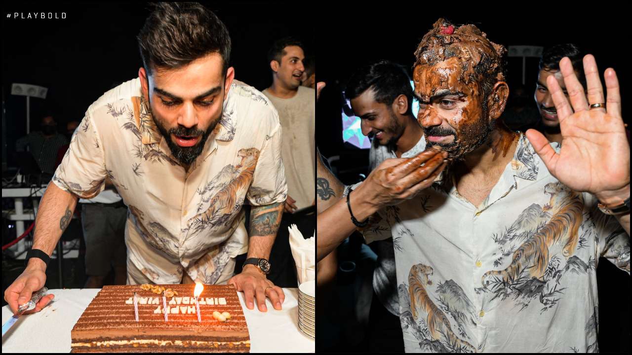 Virat Kohli celebrates cake-smashed birthday with Anushka Sharma ...