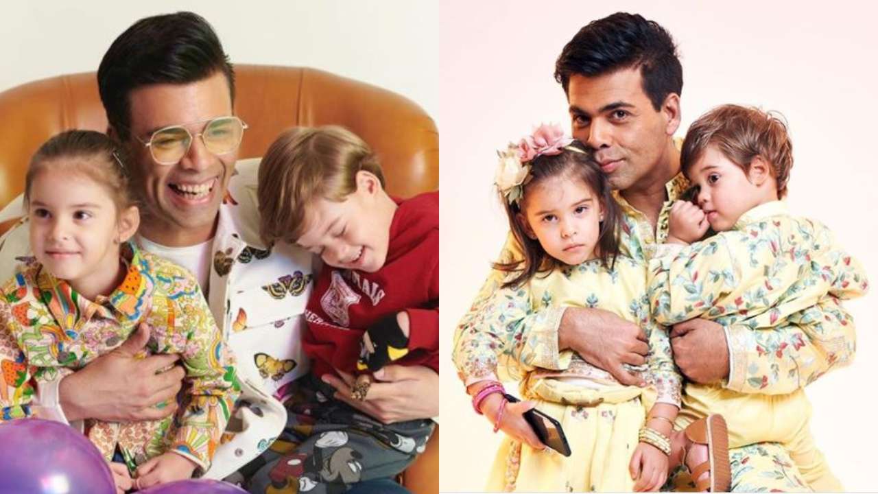 Karan Johar shares first video with twins Yash, Roohi in months, talks  about his book 'The Big Thoughts of Little Luv'