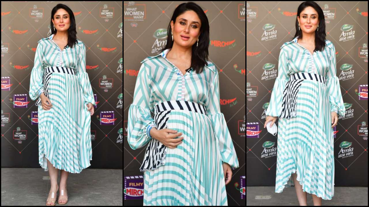 Xxx Karena Kafoor Hd - Photos: Kareena Kapoor Khan looks cute in striped-pleated dress; launches  'What Women Want' season 3