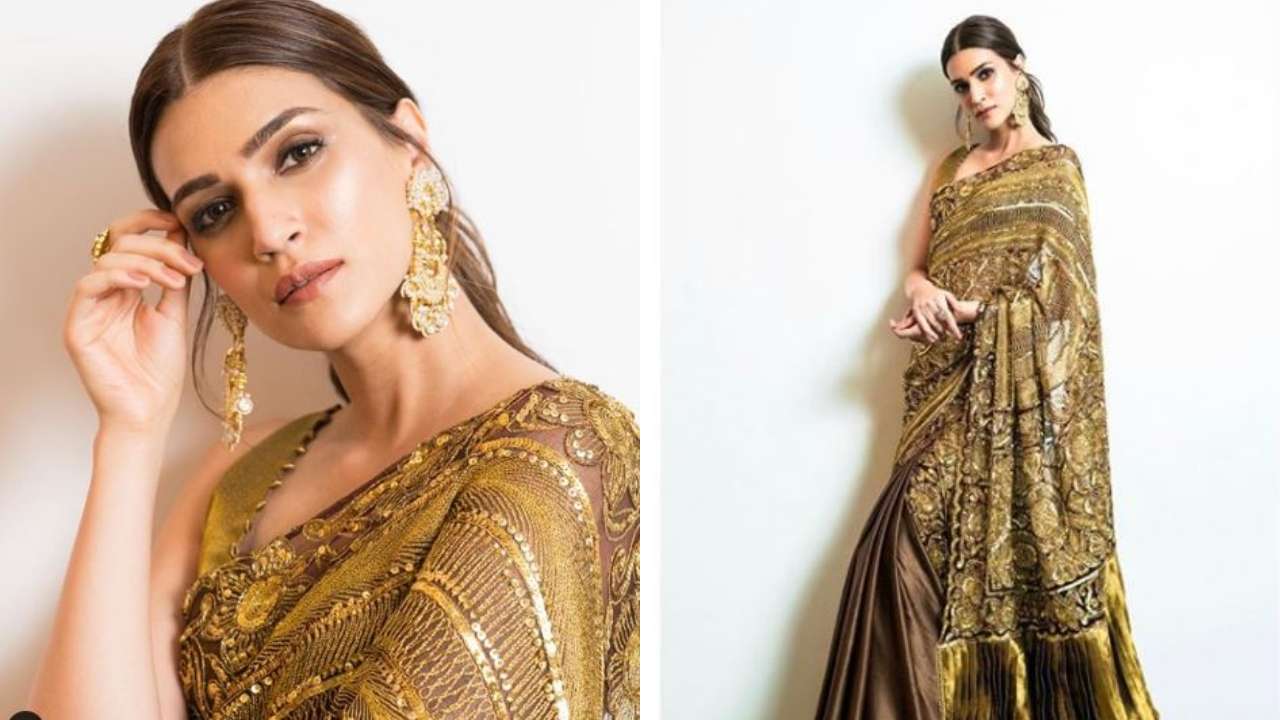 Kriti Sanon in gold saree