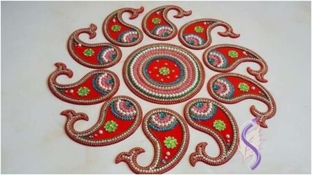 Acrylic rangoli