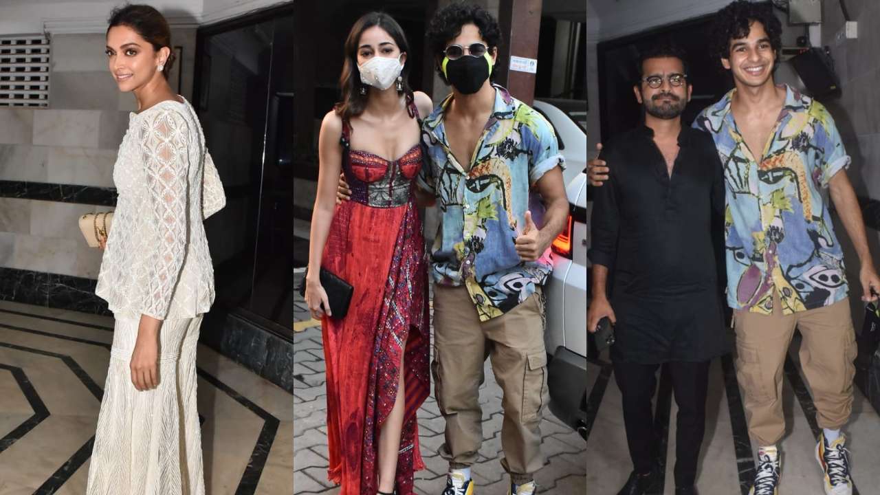 Deepika Padukone, Ishaan Khatter, Ananya Panday Attend Siddhant ...