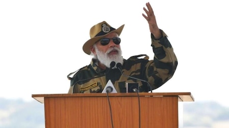 PM Modi addresses soldiers at Longewala