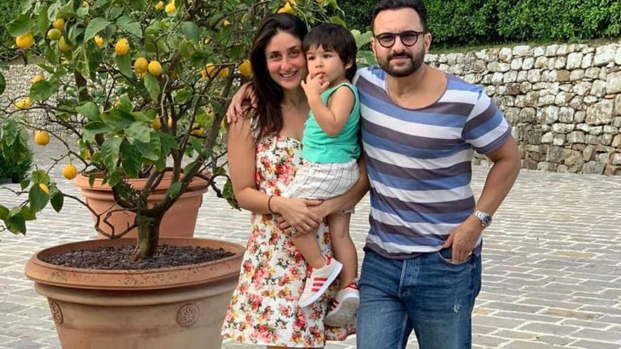 Saif Ali Khan-Kareena Kapoor Khan with son Taimur go out and about in ...