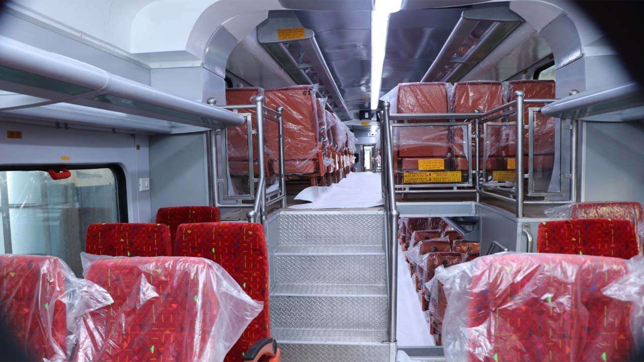 Double-decker coach has capacity of 120 seats