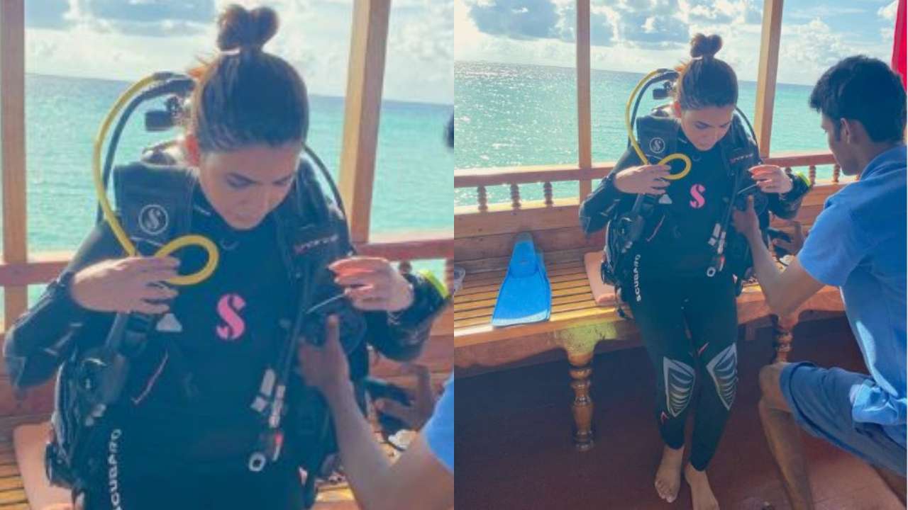 Samantha tries scuba diving