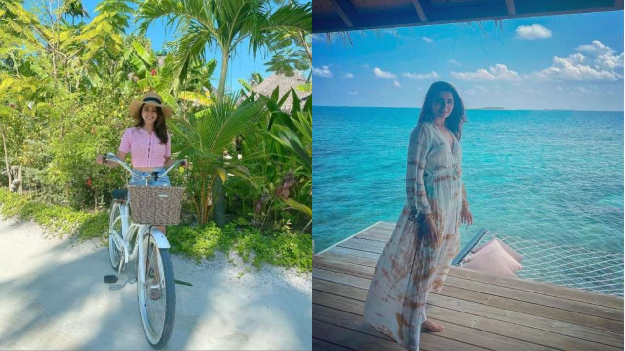 Samantha's unwiding session at Maldives