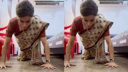 Recently in news over her push-up-in-a-saree video