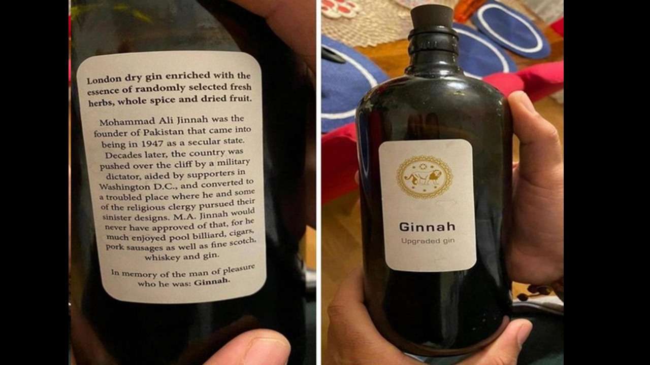 Alcoholic drink 'Ginnah' takes dig at Pakistan founder Muhammad Ali Jinnah