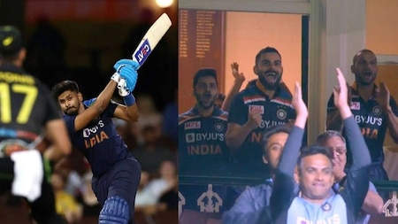 111-metre hit by Iyer that got everyone up on their feet