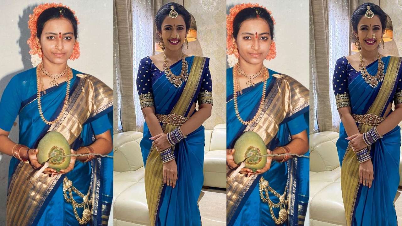 Niharika recreates her mother's saree look