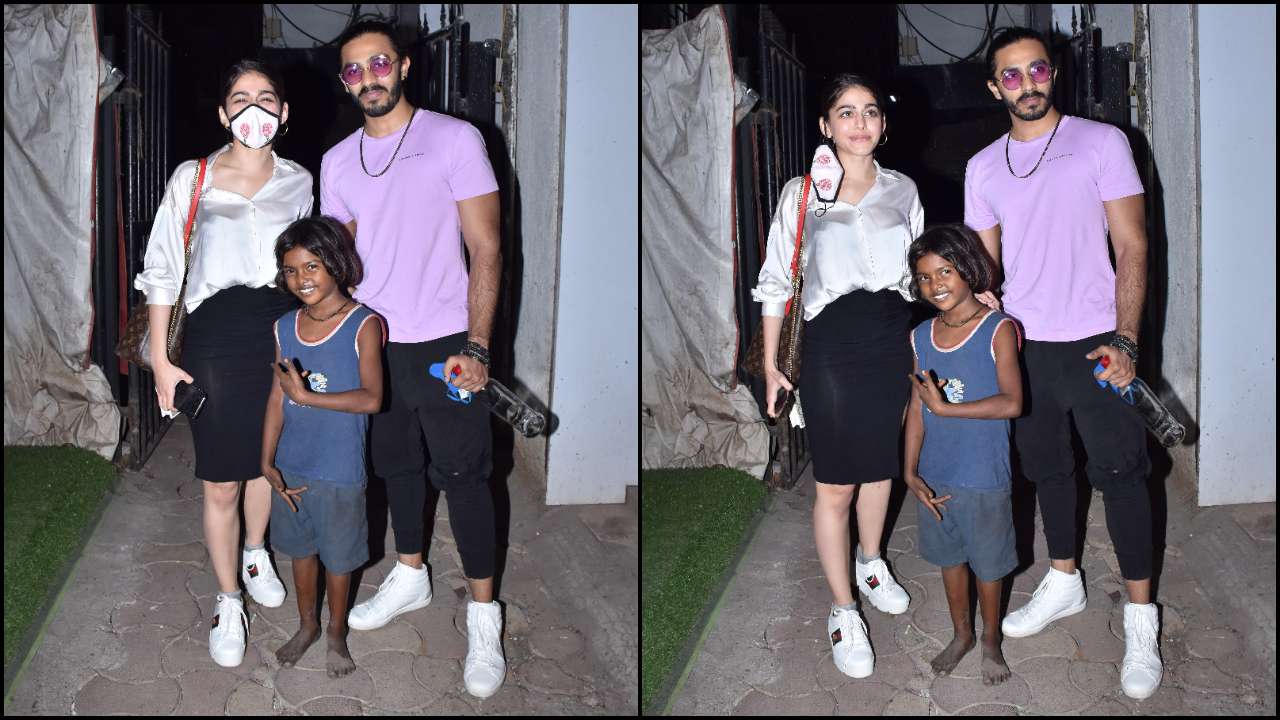 Alaya F and Aaishvary Thackeray snapped outside a restaurant