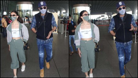 Ranbir Kapoor and Alia Bhatt snapped at the Mumbai airport