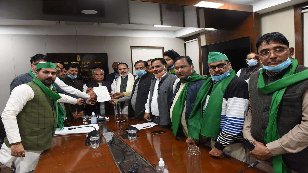 BKU leaders meet Narendra Singh Tomar