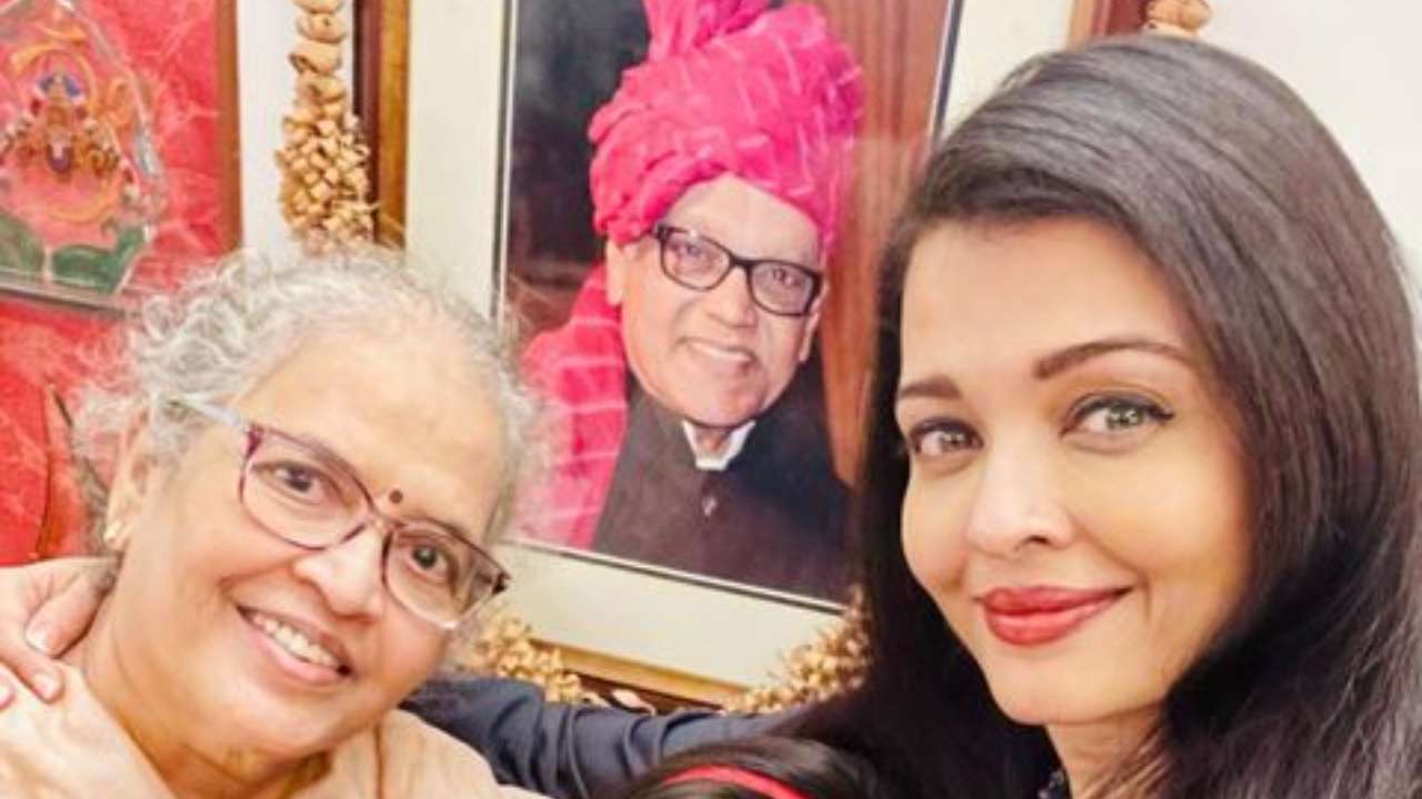 Aishwarya Rai Bachchan, Aaradhya Bachchan, Vrinda Rai, Krishnaraj Rai
