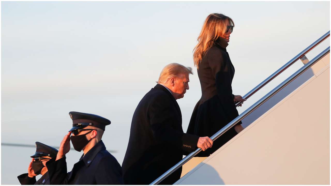 US President Donald Trump, First Lady Melania depart White House for Christmas vacation