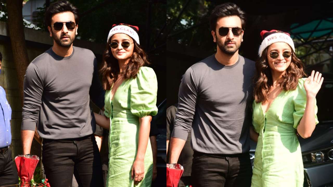 Ranbir Kapoor-Alia Bhatt arrive for Kapoor family lunch