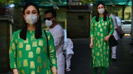 Pregnant Kareena Kapoor Khan looks pretty in green