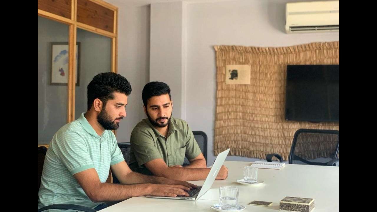 Owners of logistics company Fast Beetle in Kashmir.