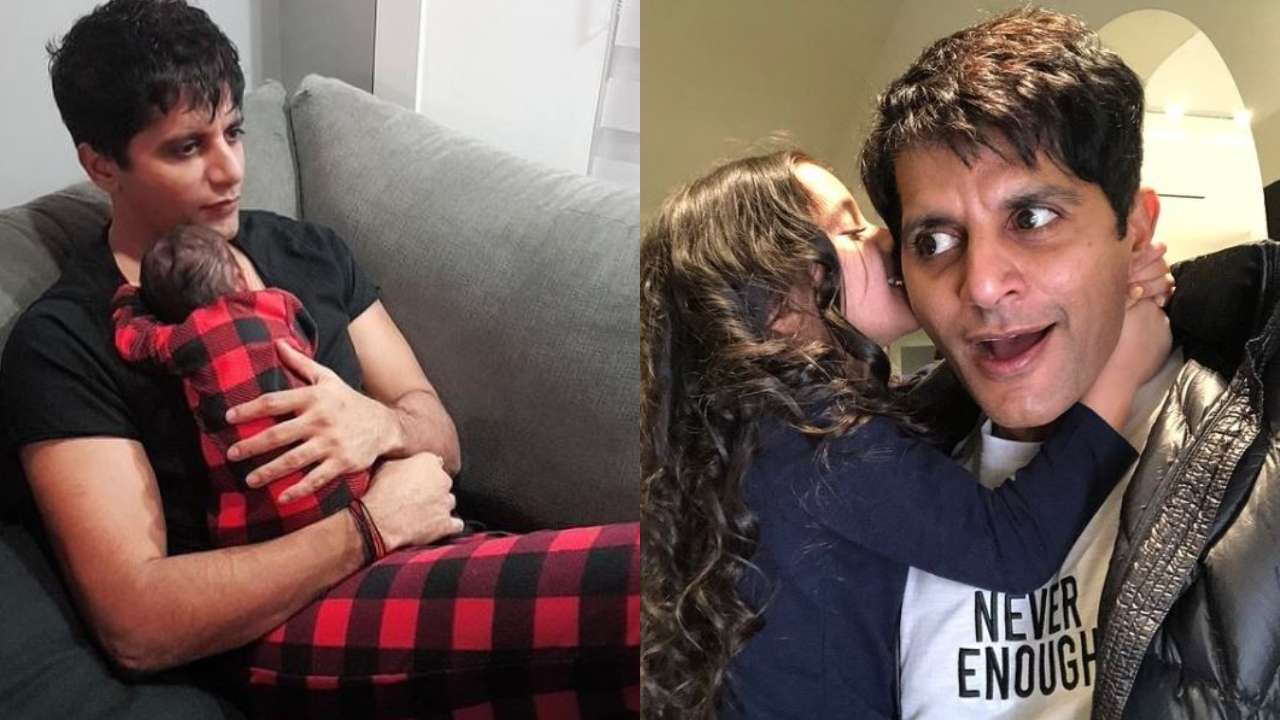 Karanvir Bohra spends New Year doing dad duties