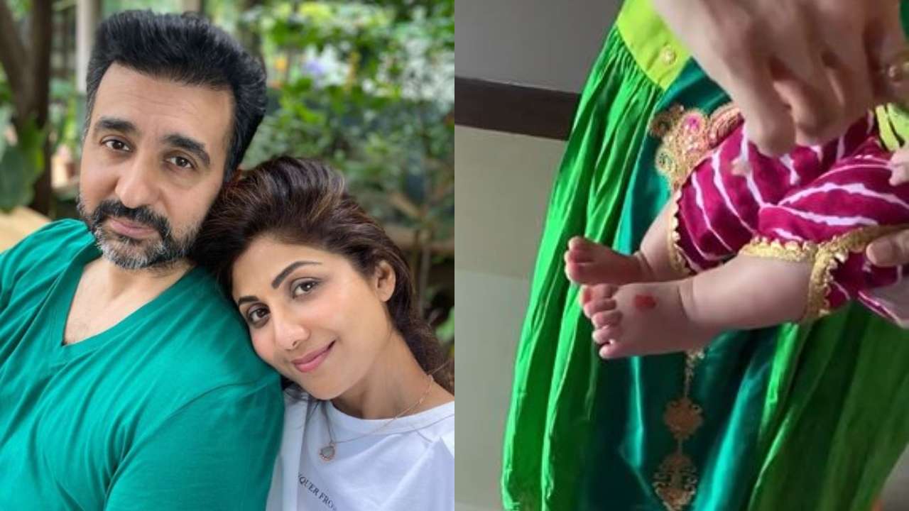 Shilpa Shetty S Daughter Samisha Makes Musical Debut On Instagram Mimics Father Raj Kundra In Hilarious Video Shilpa shetty, raj kundra's daughter samisha turns 40 days. daughter samisha makes musical debut