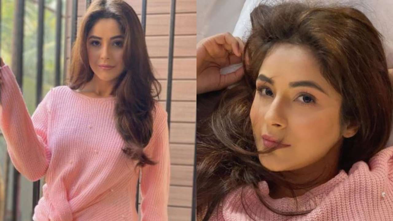 In Pics: Shehnaaz Gill gives major winter look vibes in cosy pink sweater