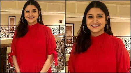 Anushka Sharma oozes cuteness in a red outfit