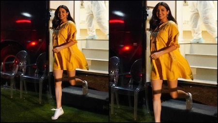 Anushka Sharma shines in a yellow outfit