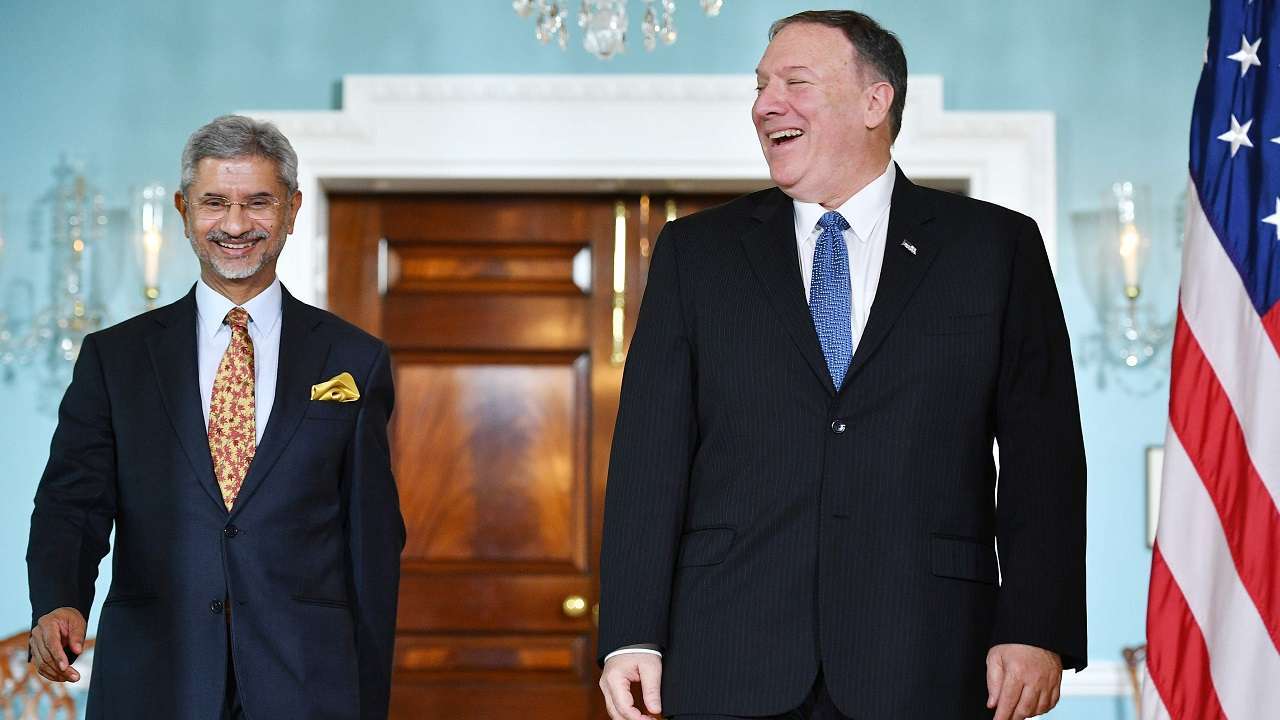 Mike Pompeo and S Jaishankar