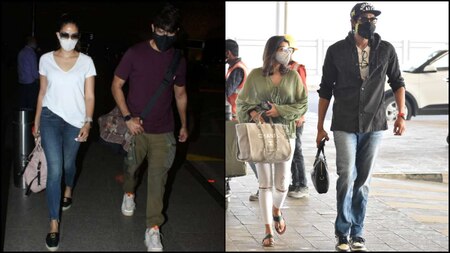 Shahid Kapoor-Mira Rajput and Rana Daggubati-Miheeka Bajaj snapped at the airport